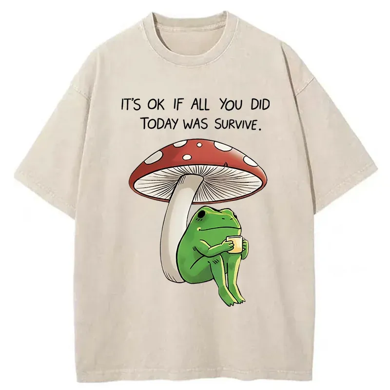 Tokyo-Tiger Frog That Is Indifferent To Everything Washed T-Shirt