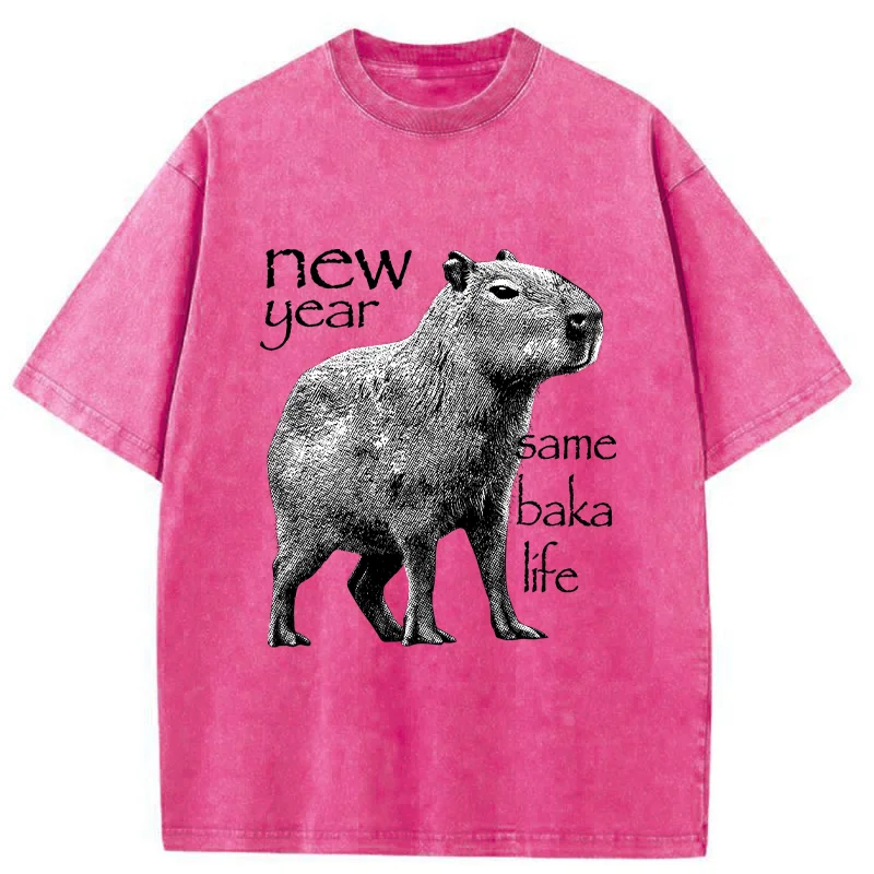 Tokyo-Tiger Different Year Same Stupidity Washed T-Shirt