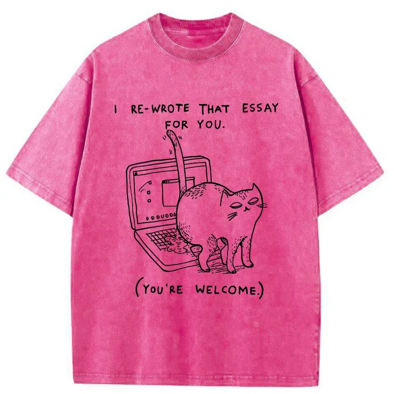 Tokyo-Tiger Troublemaking Cat Washed T-Shirt