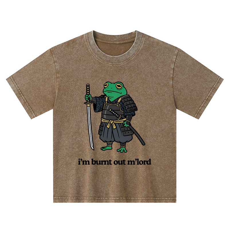 Tokyo-Tiger Tired Frog Kids Washed T-Shirt