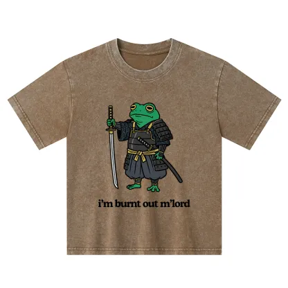 Tokyo-Tiger Tired Frog Kids Washed T-Shirt
