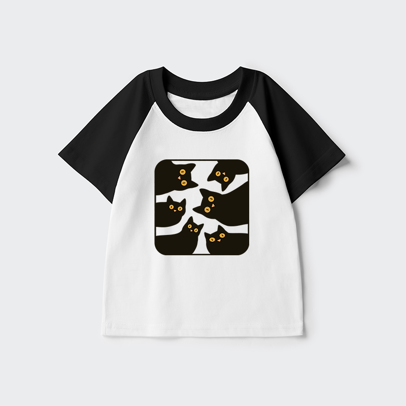 Tokyo-Tiger Cats Are Watching You Kids Raglan T-shirt