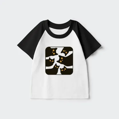 Tokyo-Tiger Cats Are Watching You Kids Raglan T-shirt