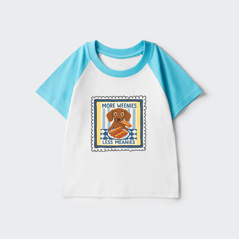 Tokyo-Tiger More Weenies Less Meanies Kids Raglan T-shirt