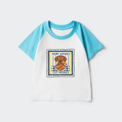 Tokyo-Tiger More Weenies Less Meanies Kids Raglan T-shirt