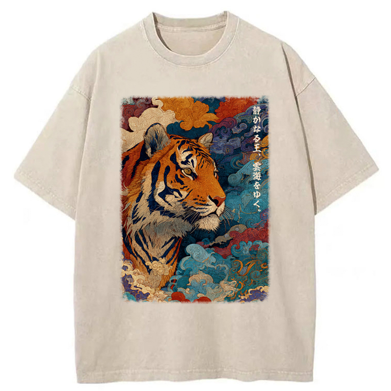 Tokyo-Tiger Tiger Of The Cloud Sea Washed T-Shirt