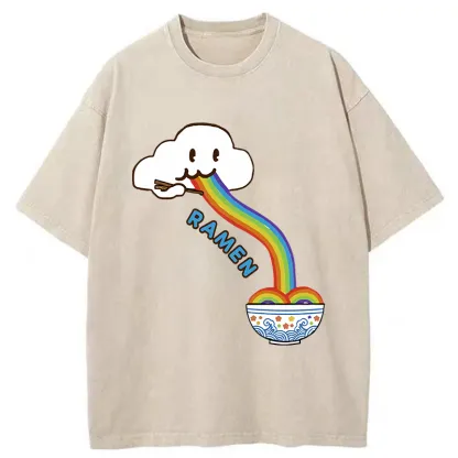 Tokyo-Tiger Rainbow Ramen Washed T-Shirt