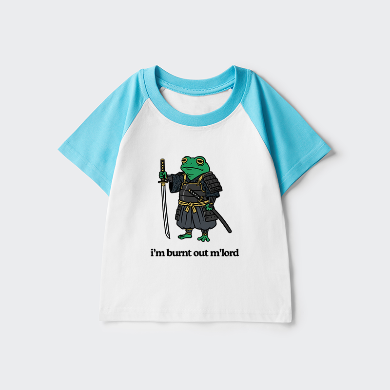 Tokyo-Tiger Tired Frog Kids Raglan T-shirt
