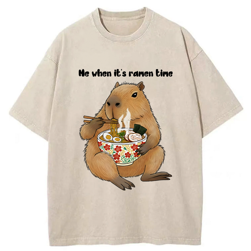 Tokyo-Tiger Eat Ramen During My Breaks Washed T-Shirt