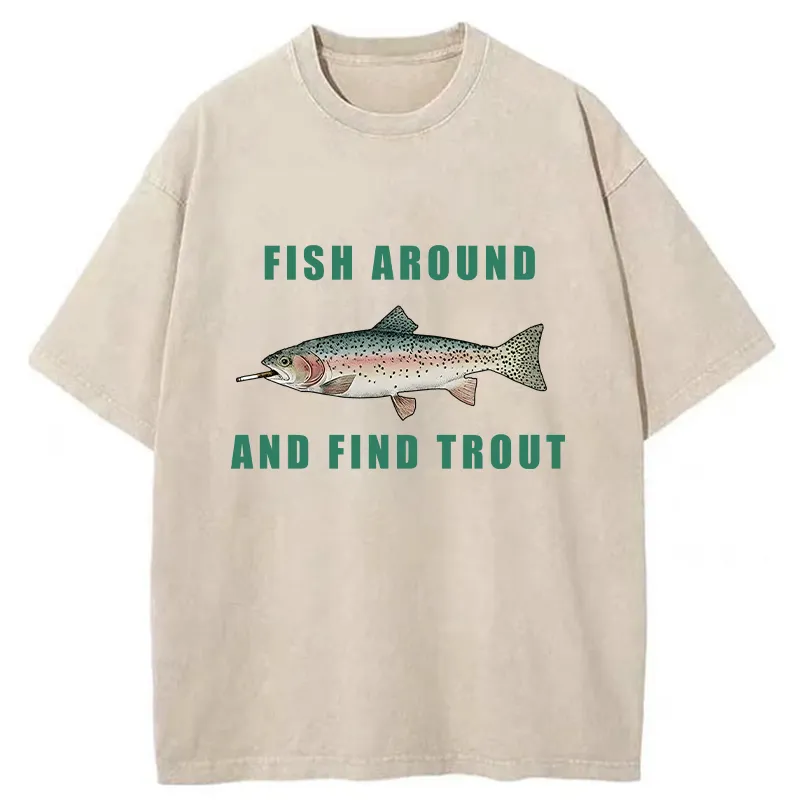 Tokyo-Tiger Searching For Trout Washed T-Shirt