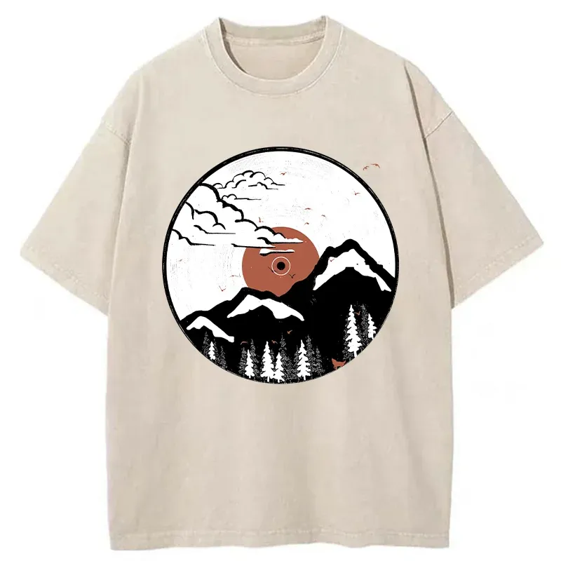 Tokyo-Tiger Japanese Retro Records Washed T-Shirt