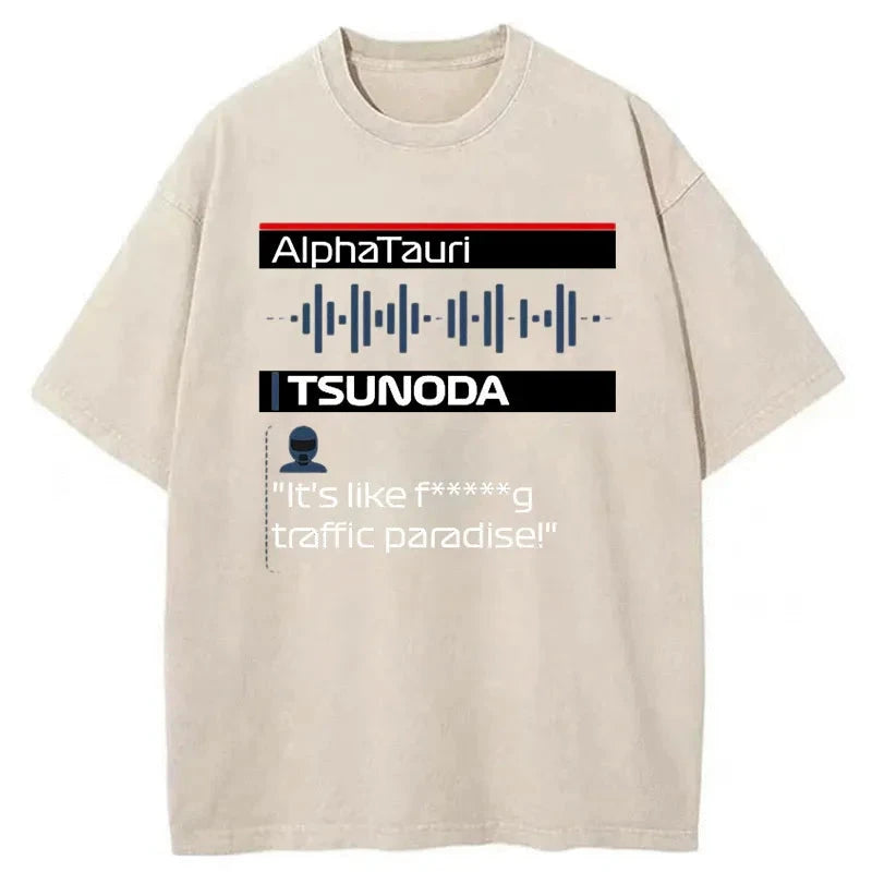 Tokyo-Tiger Yuki Tsunoda Radio Japanese Washed T-Shirt