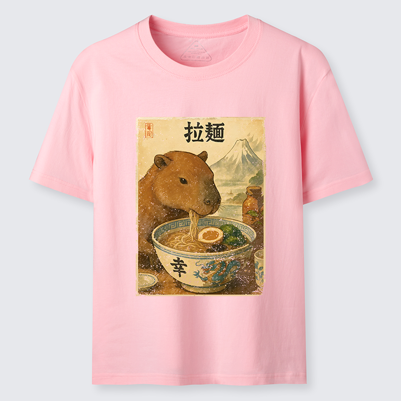 Tokyo-Tiger Capybara Eating Japan Ramen Classic T-Shirt