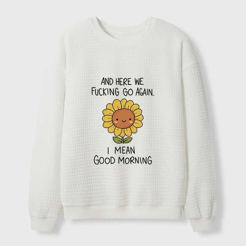 Tokyo-Tiger Here We Go Again Waffle Sweatshirt