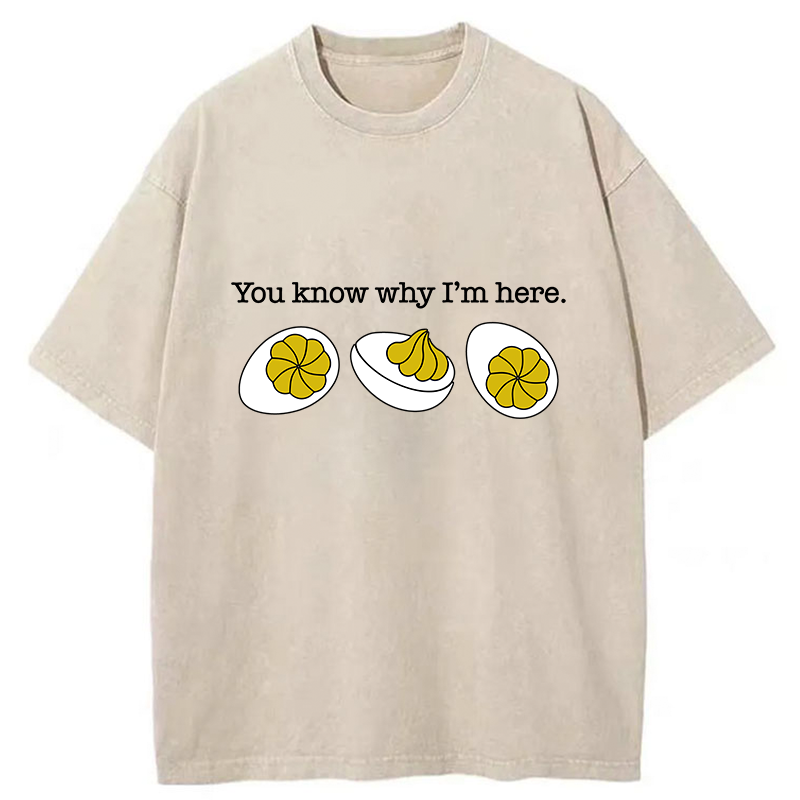 Tokyo-Tiger Deviled-Eggs Funny Washed T-Shirt