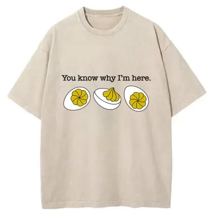 Tokyo-Tiger Deviled-Eggs Funny Washed T-Shirt