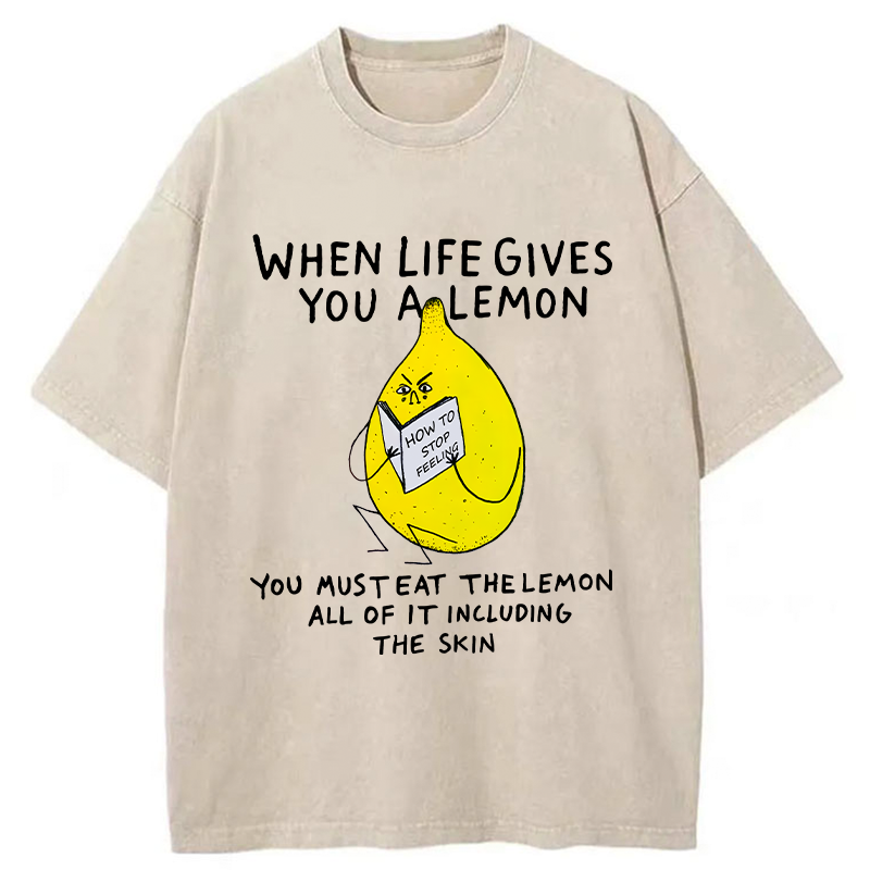 Tokyo-Tiger Learn How To Stop Feeling Pain Washed T-Shirt