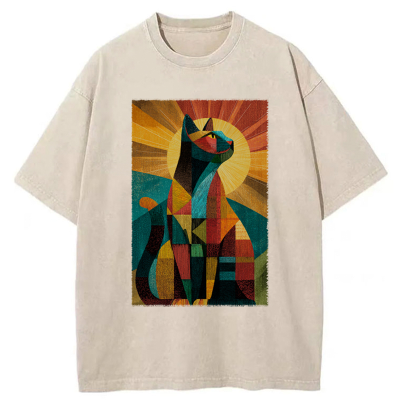 Tokyo-Tiger Halo Cat Washed T-Shirt