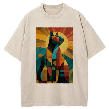 Tokyo-Tiger Halo Cat Washed T-Shirt