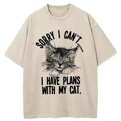 Tokyo-Tiger I Have An Agreement With My Cat Washed T-Shirt