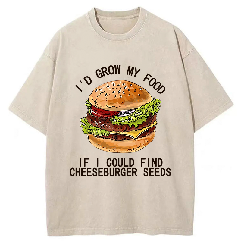 Tokyo-Tiger Looking For Hamburger Seeds Washed T-Shirt