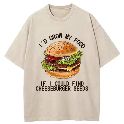 Tokyo-Tiger Looking For Hamburger Seeds Washed T-Shirt