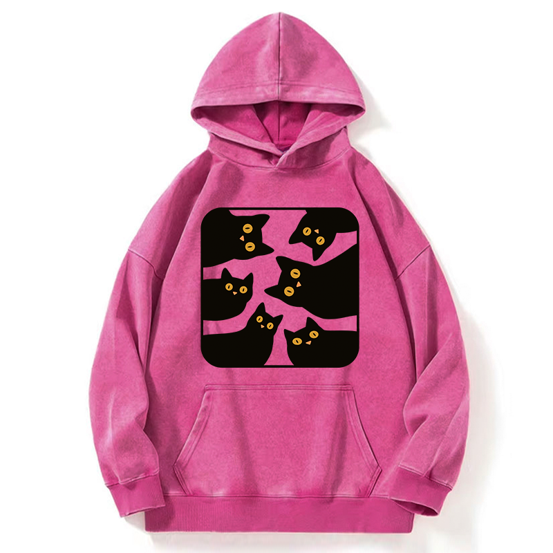 Tokyo-Tiger Cats Are Watching You Washed Hoodie