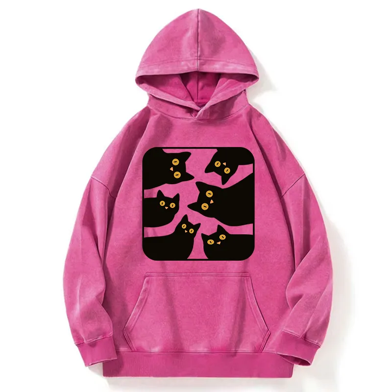 Tokyo-Tiger Cats Are Watching You Washed Hoodie