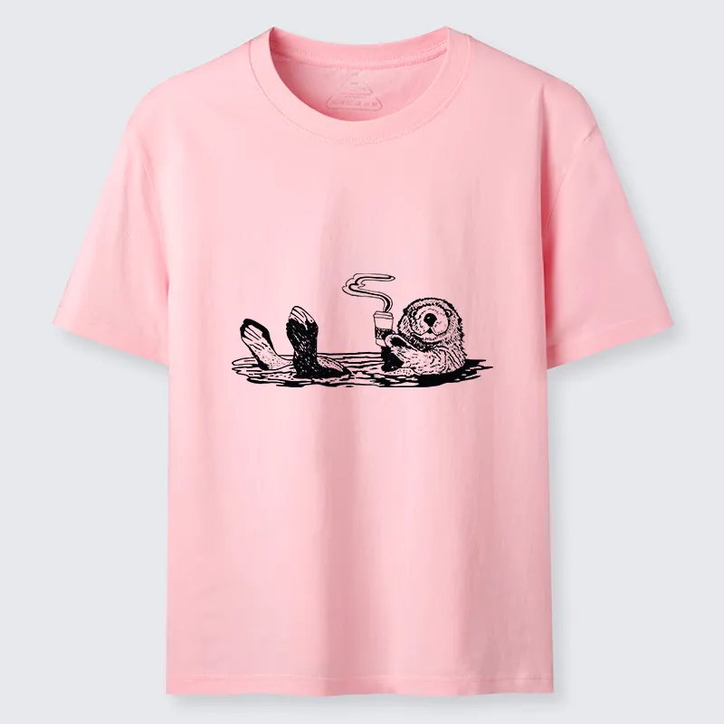 Tokyo-Tiger Otter Drinking Coffee Classic T-Shirt