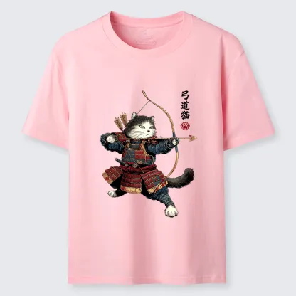 Tokyo-Tiger Kyudo Samurai Cat Classic T-Shirt