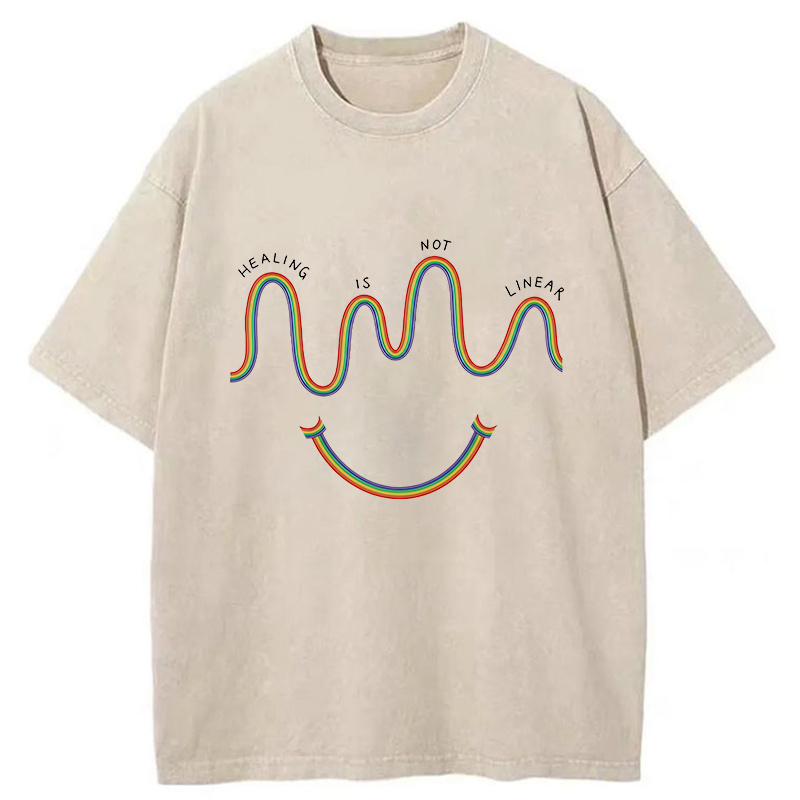 Tokyo-Tiger Face Treatment With A Smile Washed T-Shirt