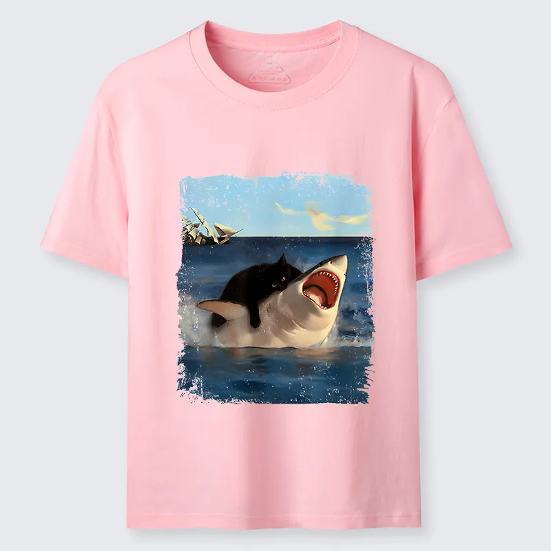 Tokyo-Tiger Cat Bites Shark Classic T-Shirt