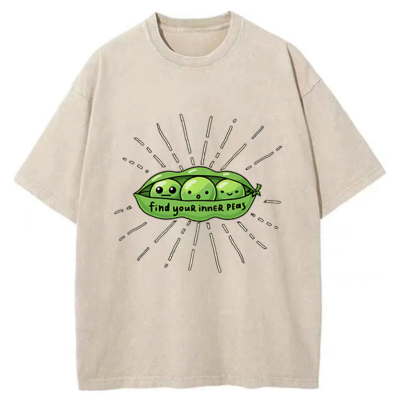 Tokyo-Tiger Find Your Inner Peas Washed T-Shirt