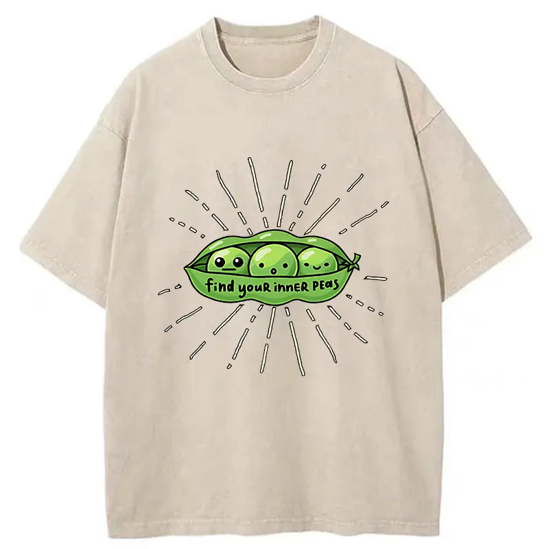 Tokyo-Tiger Find Your Inner Peas Washed T-Shirt