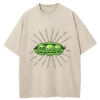 Tokyo-Tiger Find Your Inner Peas Washed T-Shirt