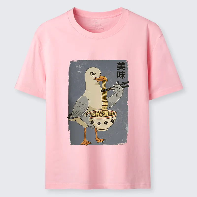 Tokyo-Tiger Pigeons Eating Ramen Classic T-Shirt