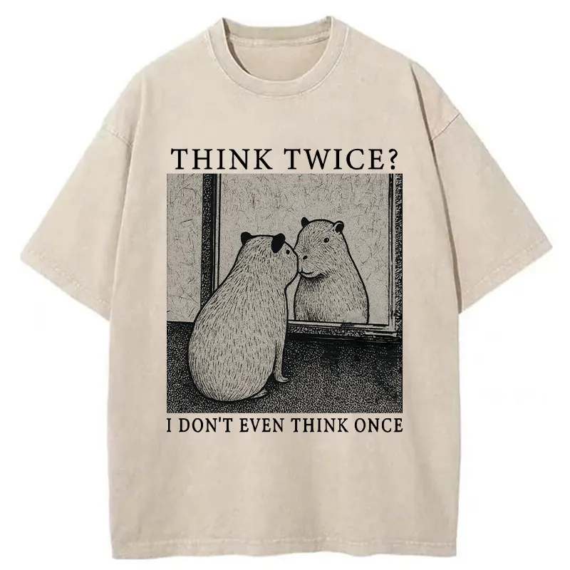 Tokyo-Tiger Capybara That Doesn't Think Washed T-Shirt