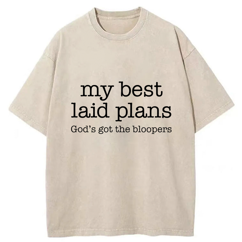 Tokyo-Tiger God's Bloopers Funny Washed T-Shirt