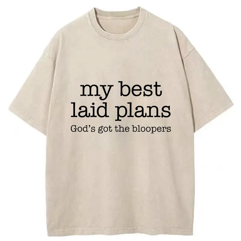 Tokyo-Tiger God's Bloopers Funny Washed T-Shirt