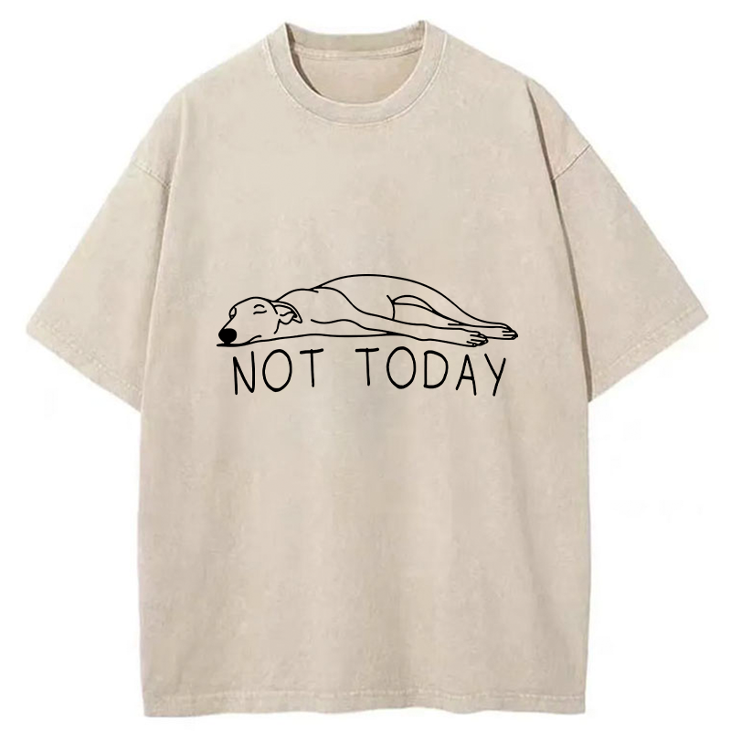 Tokyo-Tiger Lazy Dog Funny Washed T-Shirt