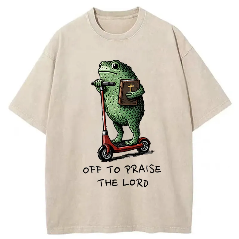 Tokyo-Tiger Off To Praise The Lord Washed T-Shirt Sale