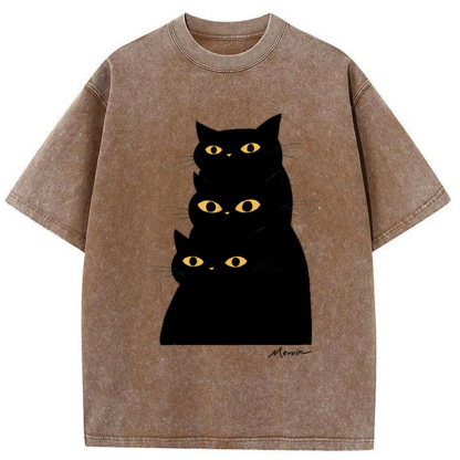 Tokyo-Tiger Three Of A Kind Washed T-Shirt