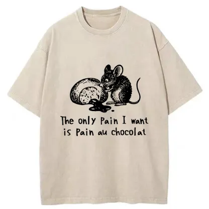 Tokyo-Tiger Chocolat Chocolate Bread Washed T-Shirt