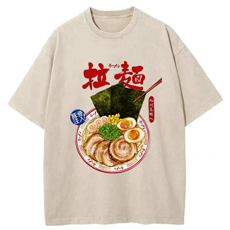 Tokyo-Tiger Ramen Japan Washed T-Shirt