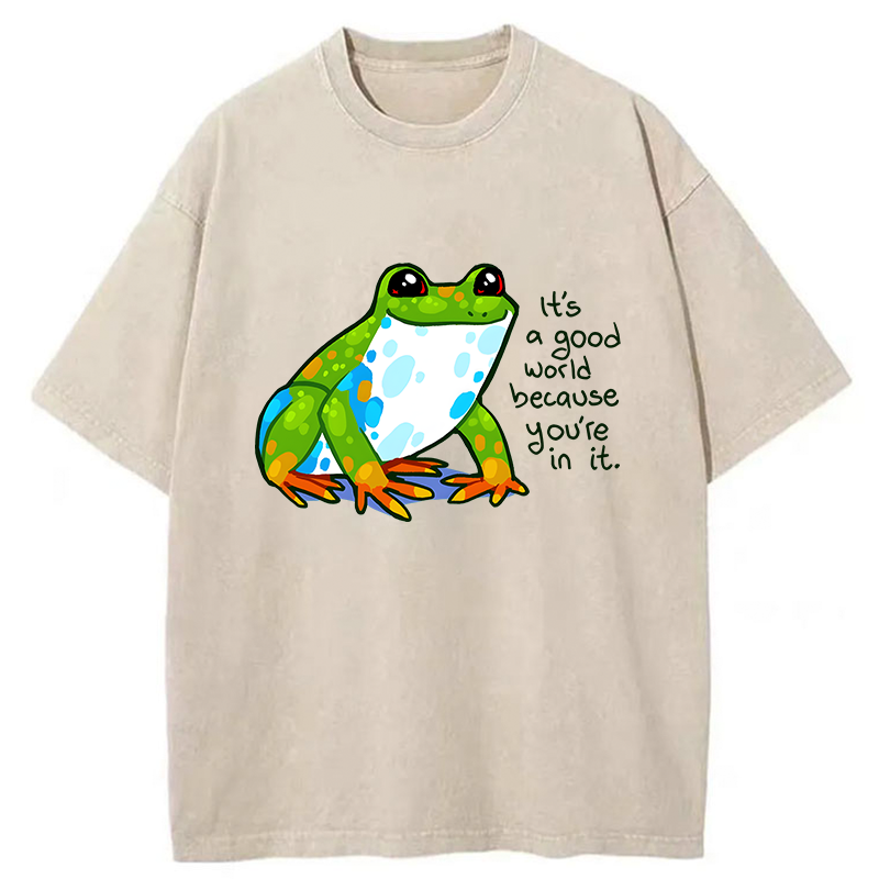 Tokyo-Tiger Smiling Frog Washed T-Shirt