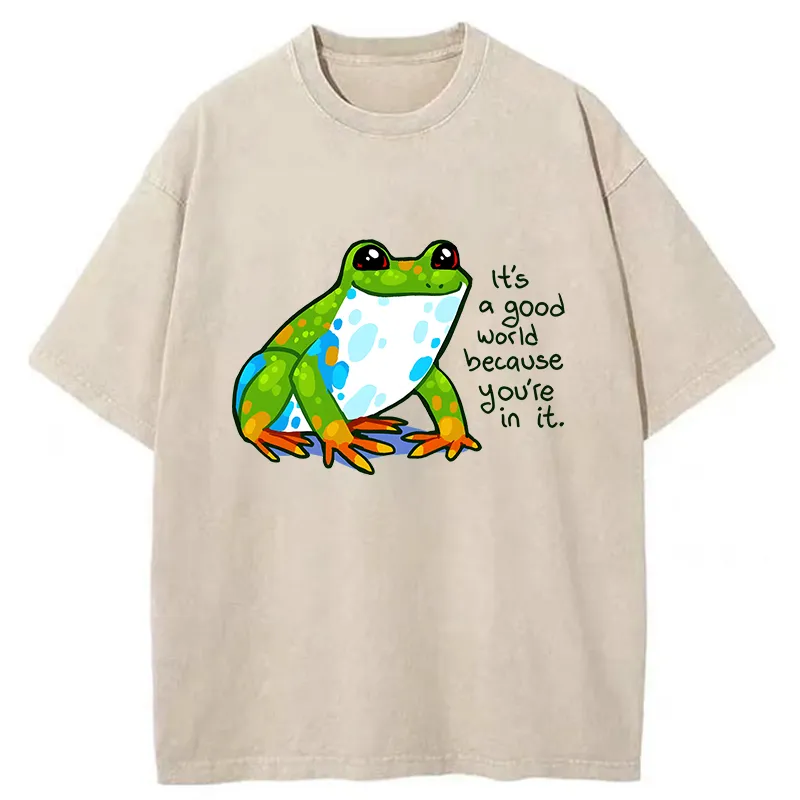 Tokyo-Tiger Smiling Frog Washed T-Shirt