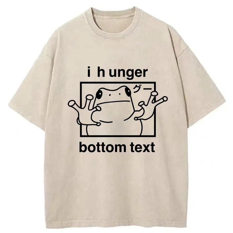 Tokyo-Tiger Funny Frog I Hunger Washed T-Shirt