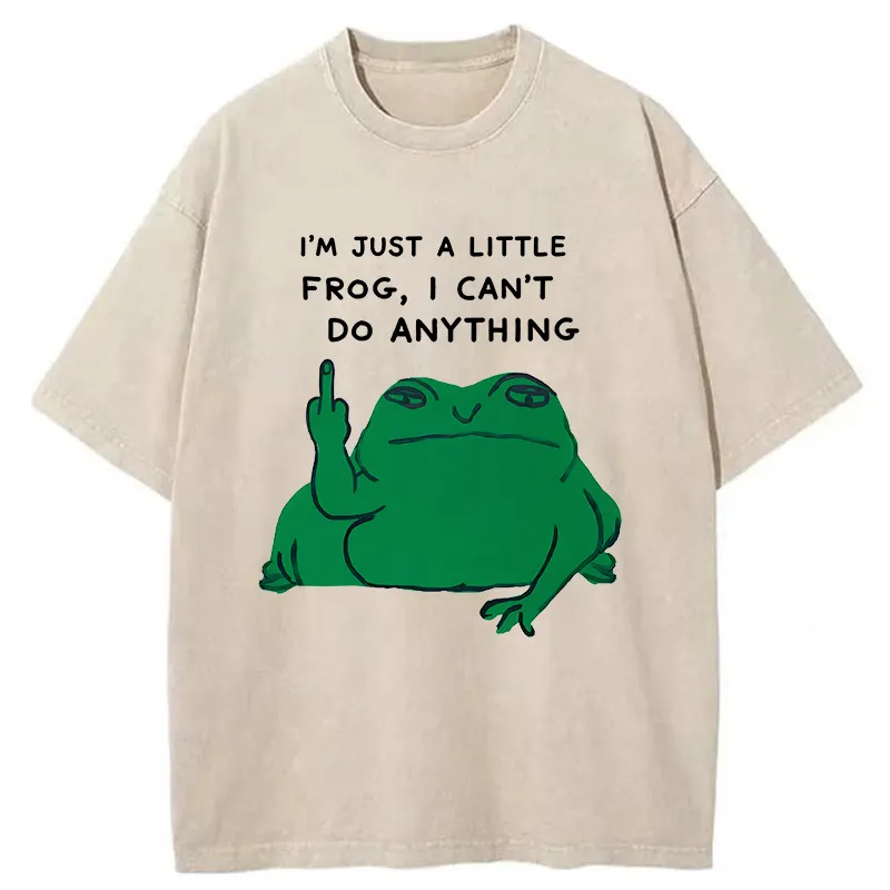 Tokyo-Tiger Frog Giving The Middle Finger Washed T-Shirt Sale