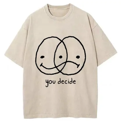 Tokyo-Tiger Sadness Or Happiness Is Up To You Washed T-Shirt