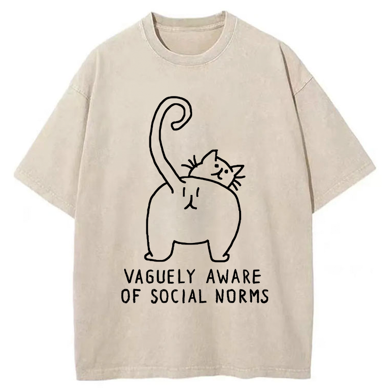 Tokyo-Tiger Vague Understanding Funny Washed T-Shirt